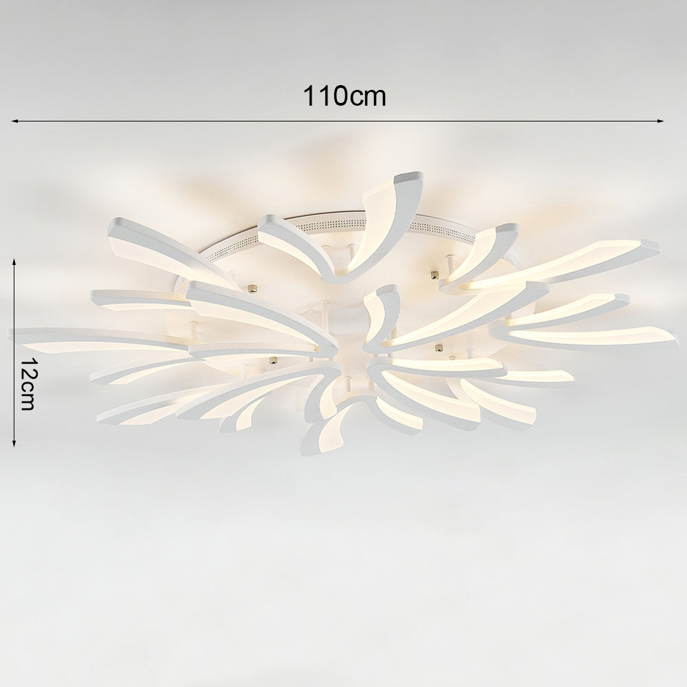 Unique V-Shaped LED Semi Flush Ceiling Light
