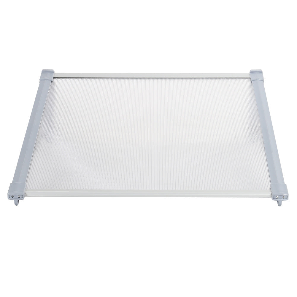 Outdoor Flat Shielded Awning - Rain Shelter - Grey Awnings