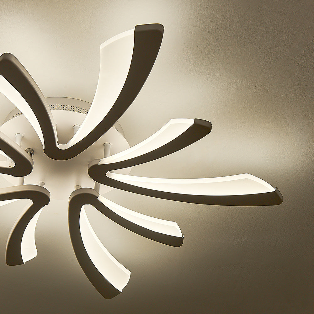 Unique V-Shaped LED Semi Flush Ceiling Light