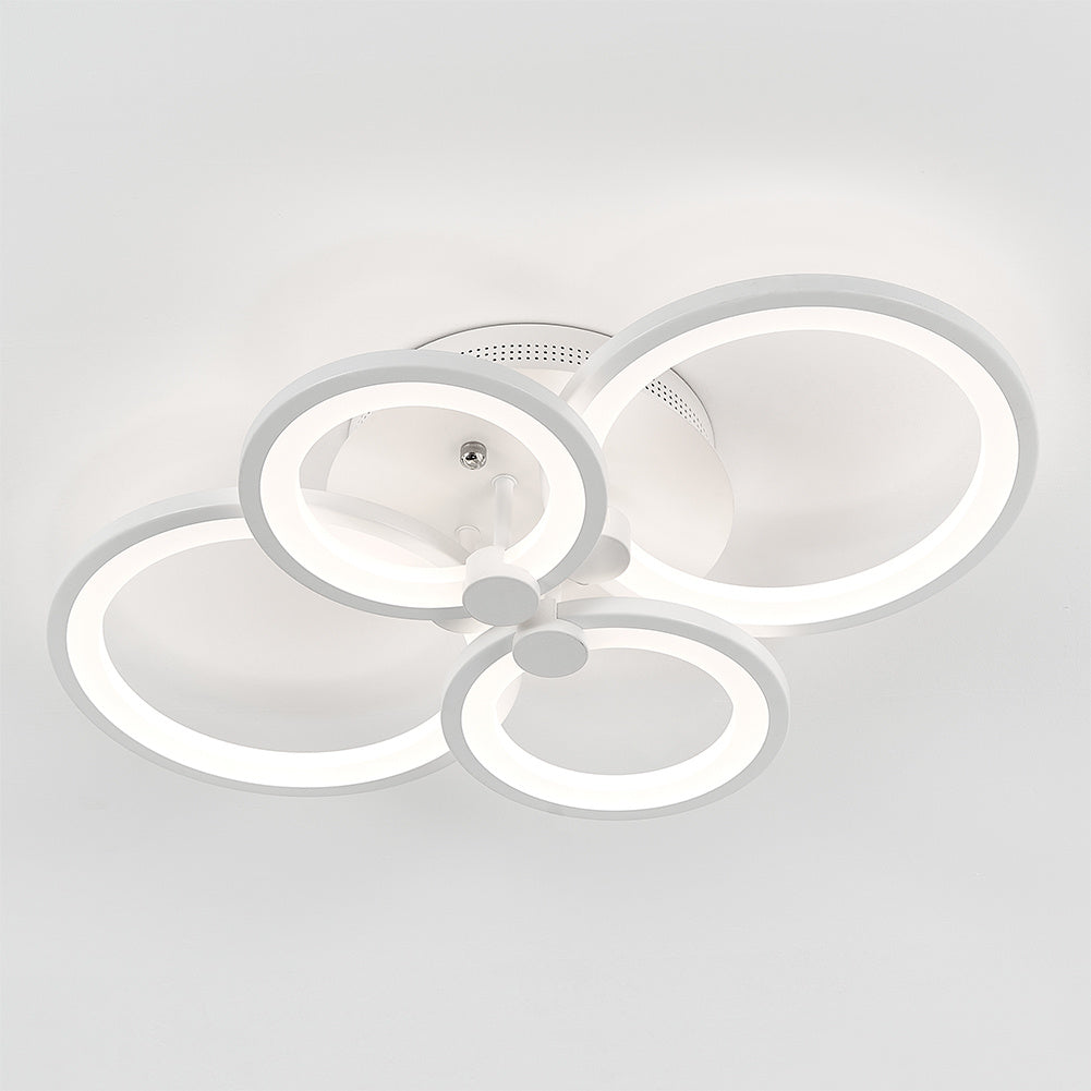 Modern Circular LED Light-adjusted Semi Flush Ceiling Light for Nordic Decor