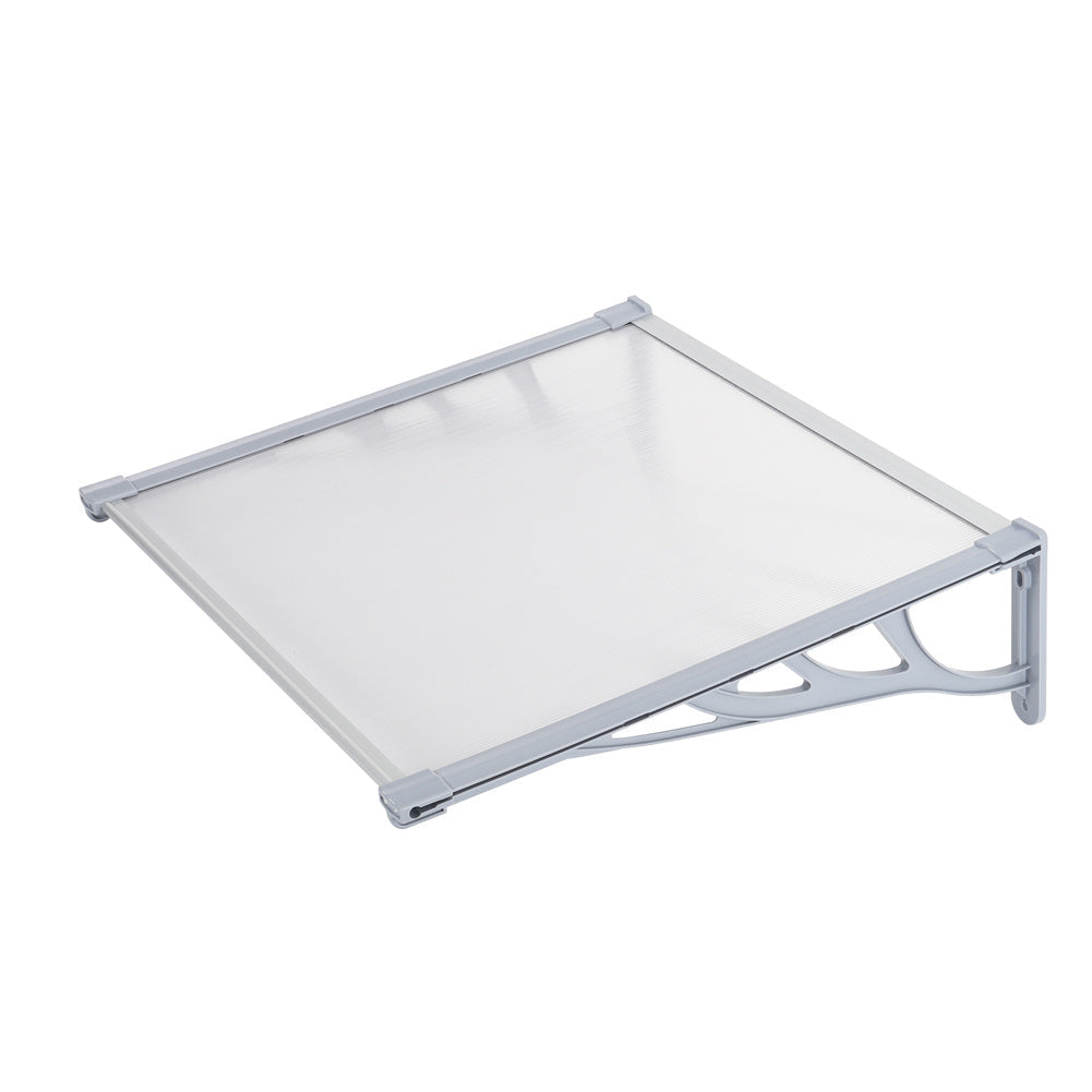 Outdoor Flat Shielded Awning - Rain Shelter - Grey Awnings