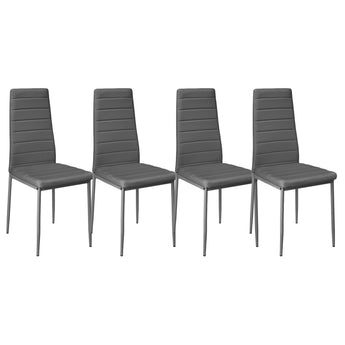 Faux Leather Upholstered Dining Chairs Set of 4