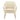 Metal Feet Single Sofa Beige Minimalist Style Armchair with Footstool