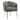 Grey Frosted Velvet Armchair Shell-shaped Wingback Chair with Gold Metal Legs