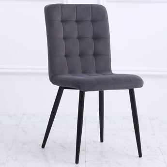 Velvet Upholstered Dining Chairs with Metal Legs Set of 4
