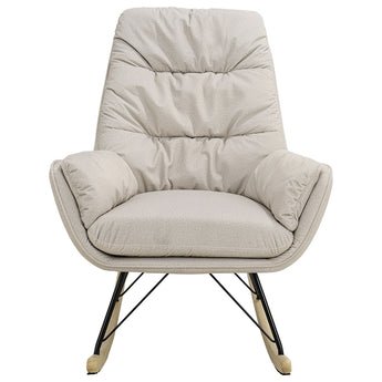 PU Leather/Velvet Upholstered Nursery Rocking Chair