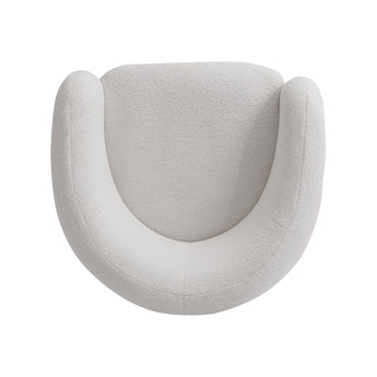 Boucle Upholstered Swivel Tub Chair