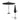 Black 3M Lighted Market Sunbrella Umbrella with Solar Strip LED Lights Parasols & Rain Umbrellas   Parasol + 10KG Petal cement tank base