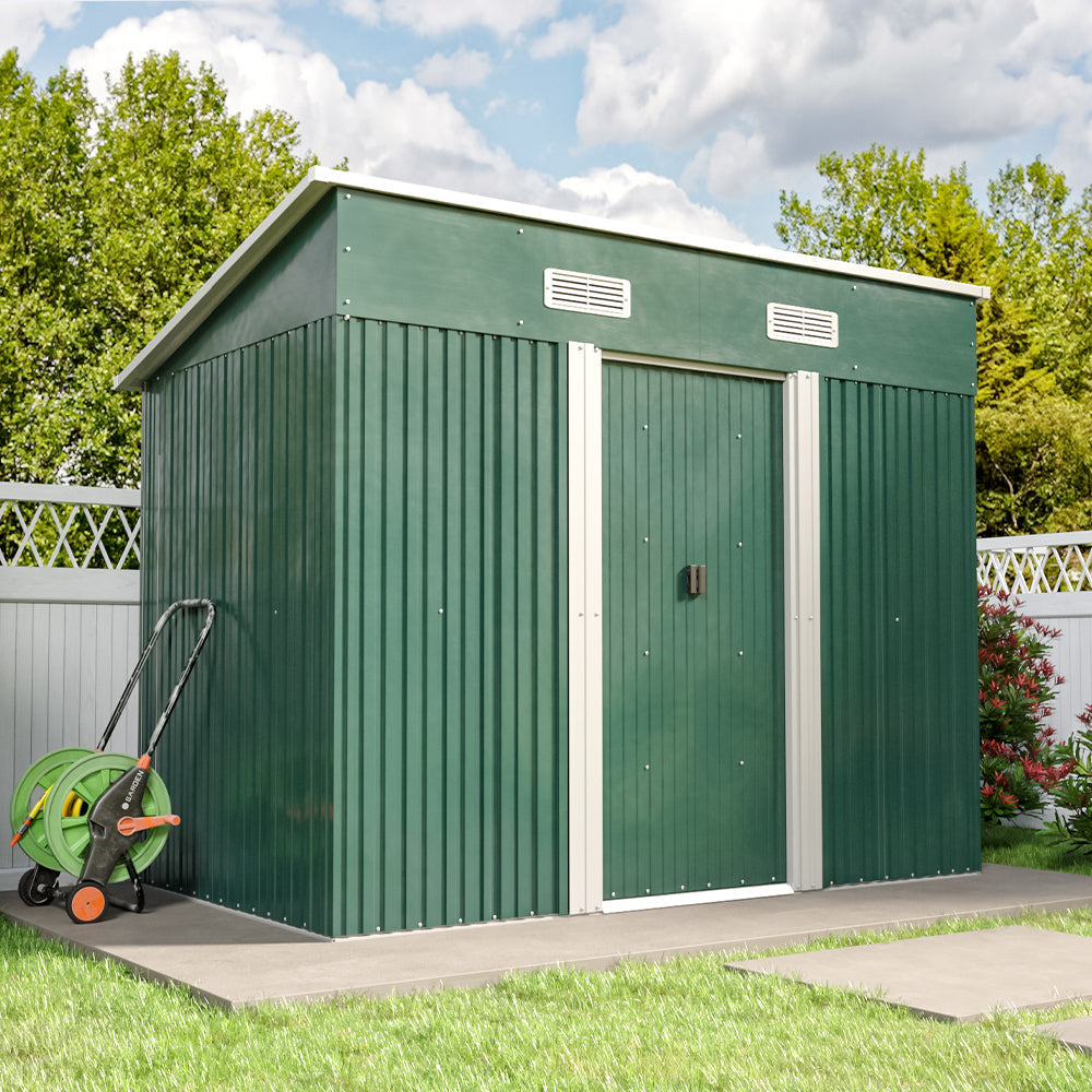 Garden Steel Shed with Skillion Roof Top Garden storage Garden Sanctuary