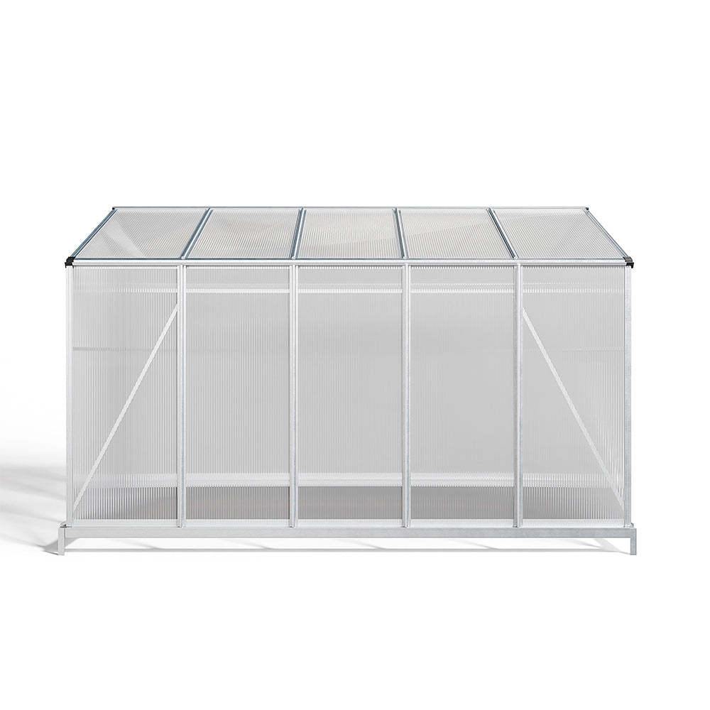 White Framed Garden Hobby Greenhouse with Vent Garden Storages & Greenhouses Garden Sanctuary