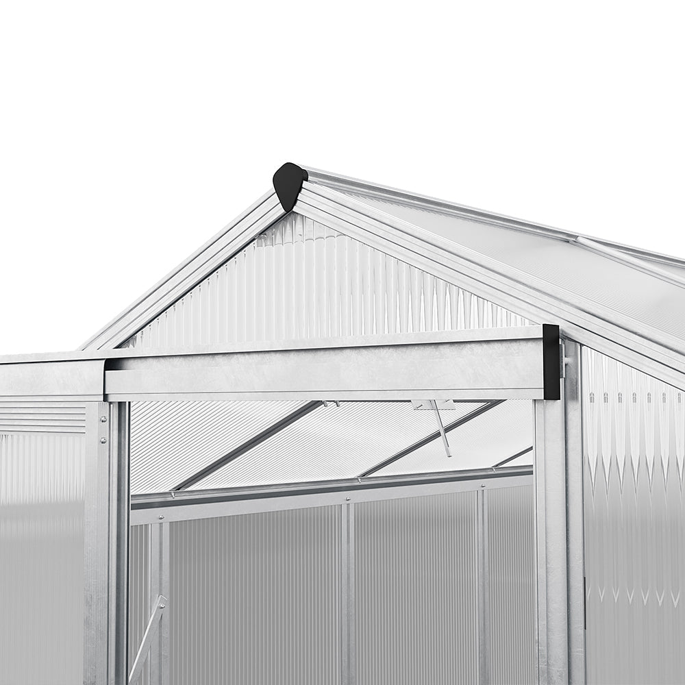 White Framed Garden Hobby Greenhouse with Vent Garden Storages & Greenhouses Garden Sanctuary