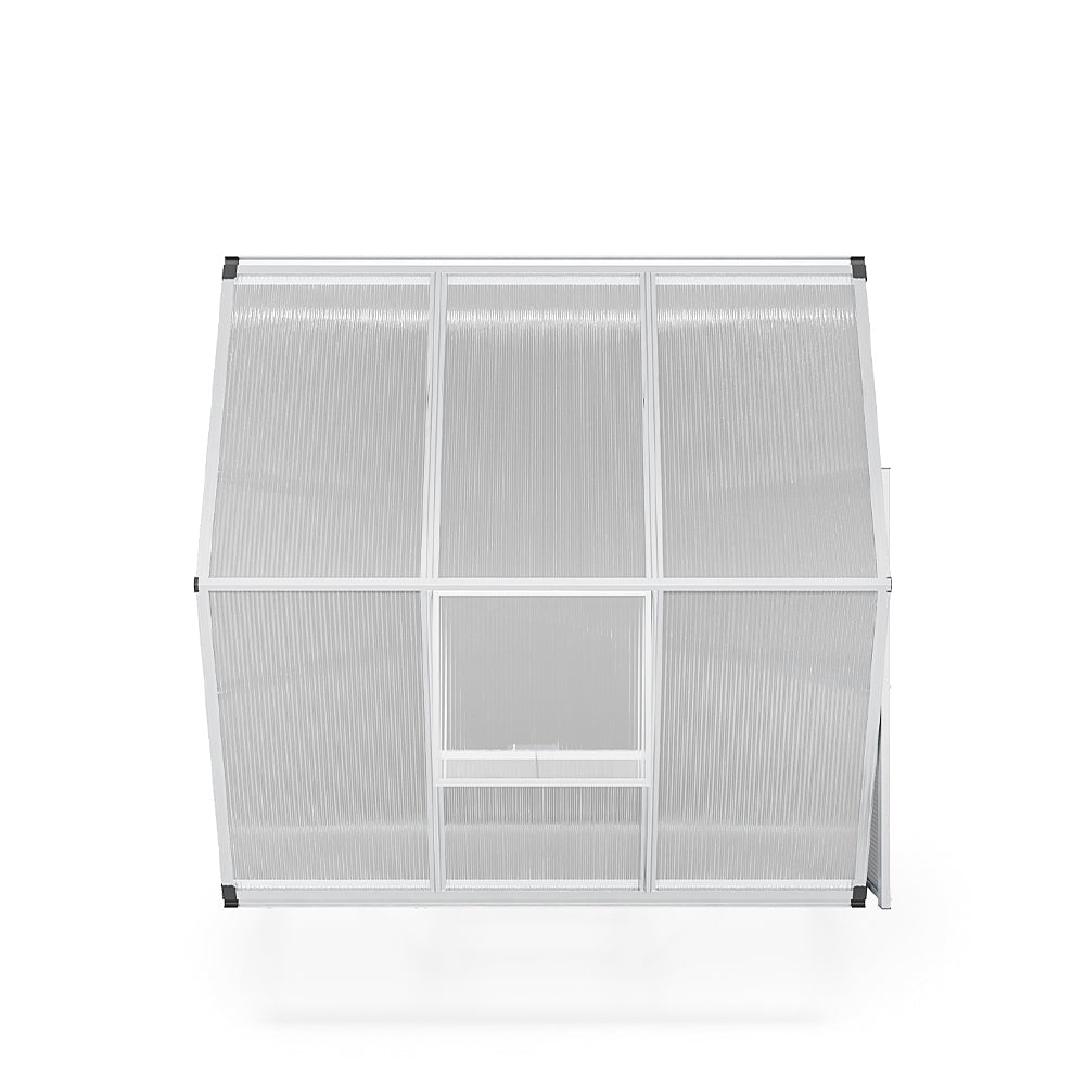 White Framed Garden Hobby Greenhouse with Vent Garden Storages & Greenhouses Garden Sanctuary