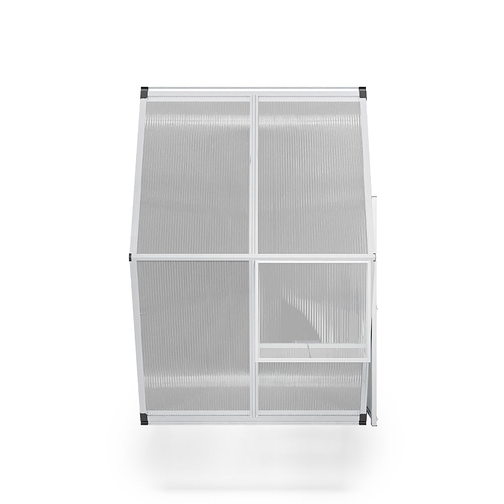 White Framed Garden Hobby Greenhouse with Vent Garden Storages & Greenhouses Garden Sanctuary