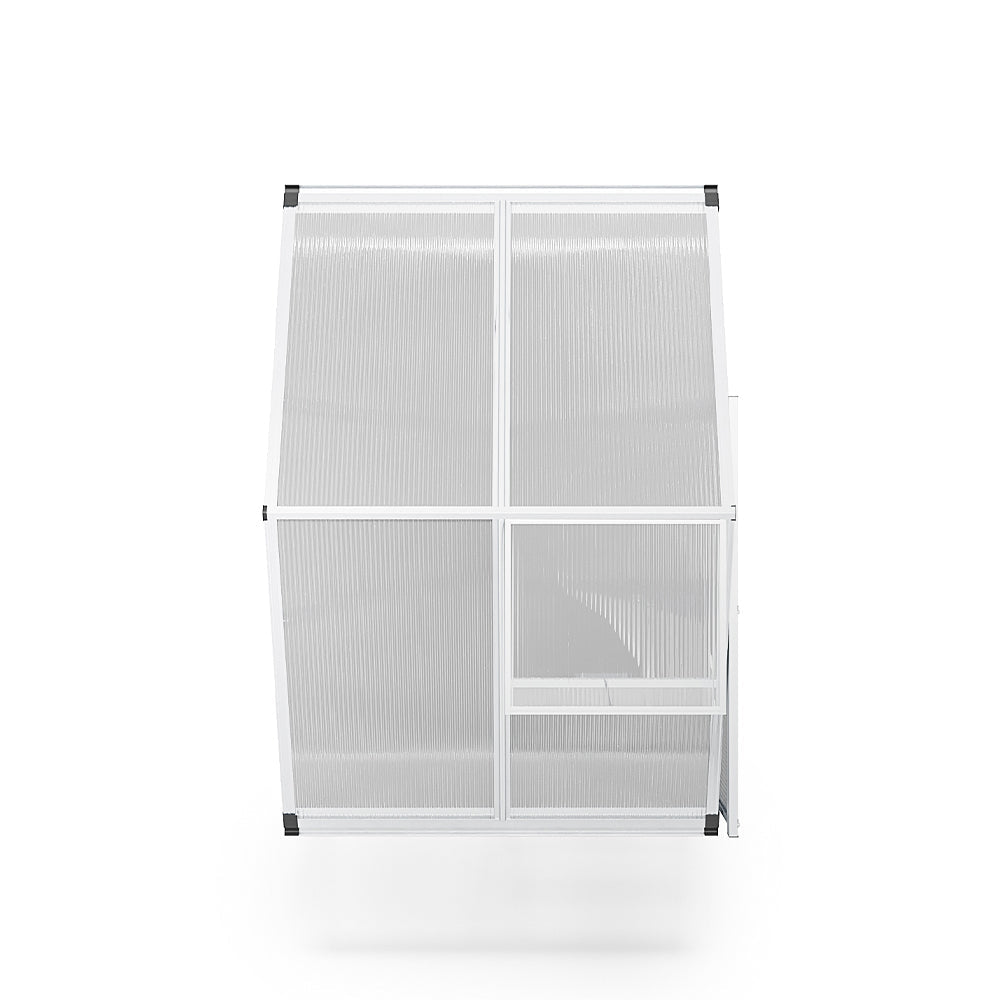 White Framed Garden Hobby Greenhouse with Vent Garden Storages & Greenhouses Garden Sanctuary