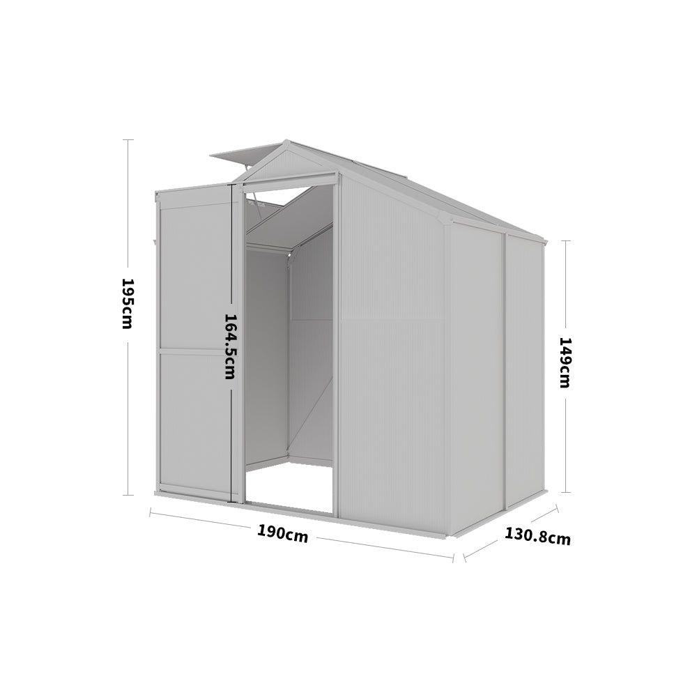 White Framed Garden Hobby Greenhouse with Vent Garden Storages & Greenhouses Garden Sanctuary