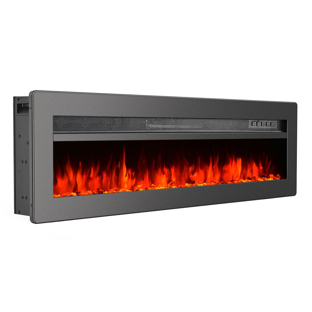 40 Inch Electric Fireplace with Adjustable Flames Wall Mounted or Freestanding