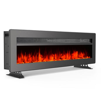 40 Inch Electric Fireplace with Adjustable Flames Wall Mounted or Freestanding