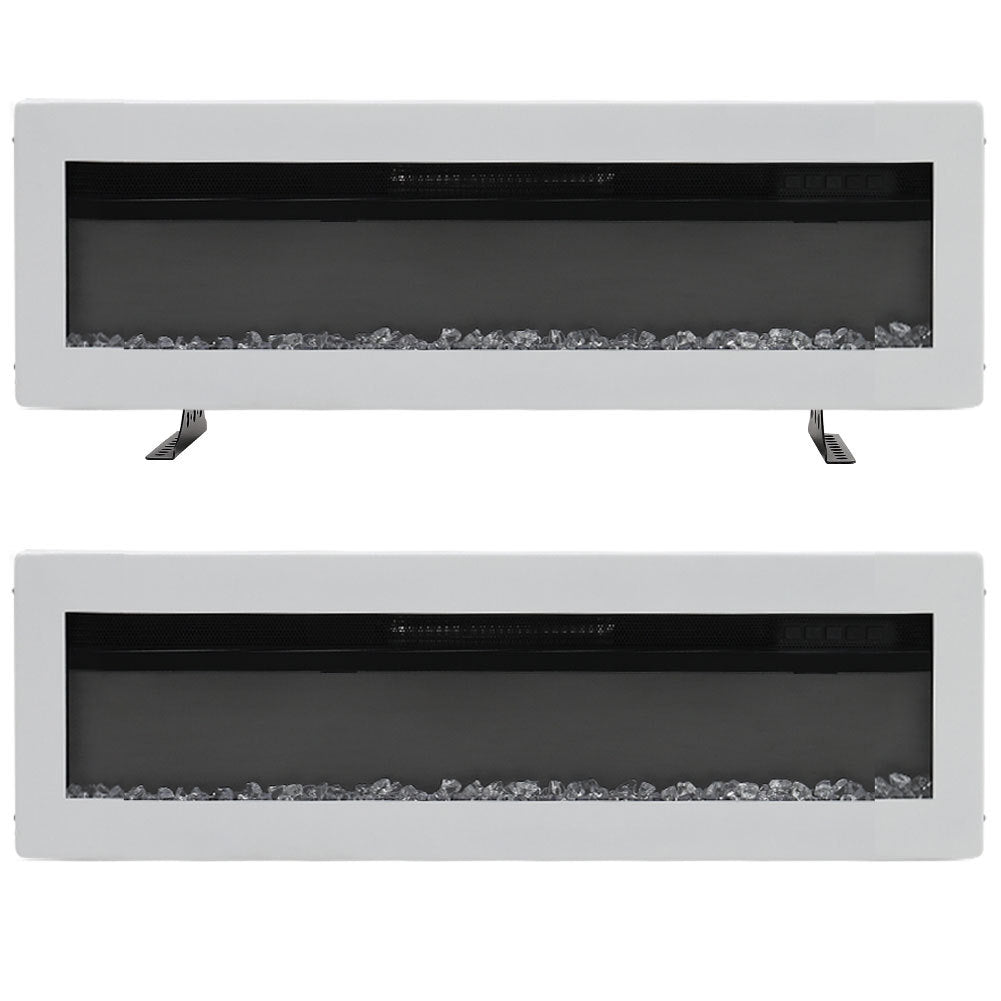 60 inch Electric Fireplace with Adjustable Flames Wall Mounted or Freestanding