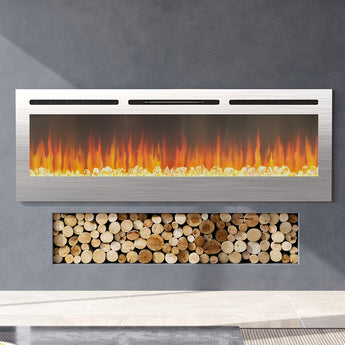 Linear Recessed/Wall Mounted Electric Fireplace