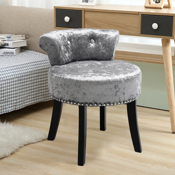 Ice Velvet Upholstered Accent Chair Dressing Table Stool