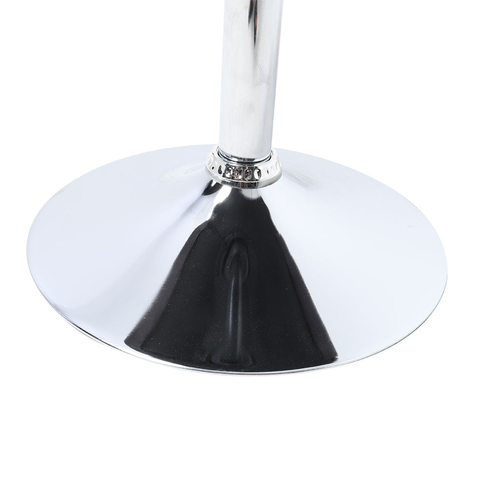 Height Adjustable Bar Chair Velvet Upholstered Stool with Chrome Footrest