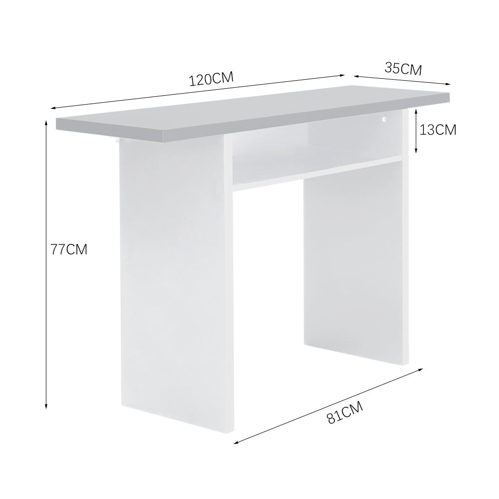Living Room Console Table Solid Wood Entryway Table with Storage Shelf
