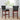 Tufted PU Leather Upholstered Low-Back Bar Stools Set of 2