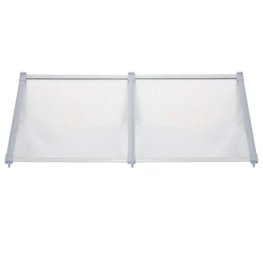 Outdoor Flat Shielded Awning - Rain Shelter - Grey Awnings
