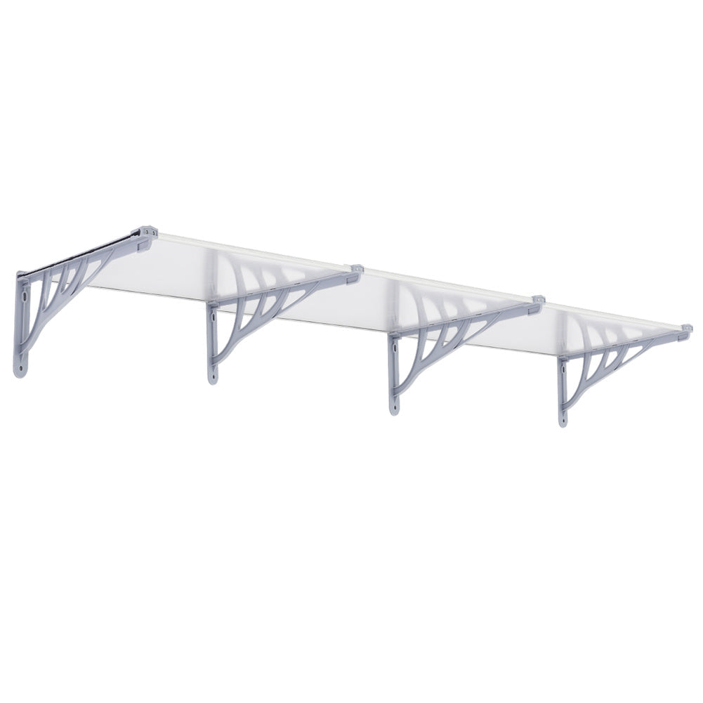 Outdoor Flat Shielded Awning - Rain Shelter - Grey Awnings