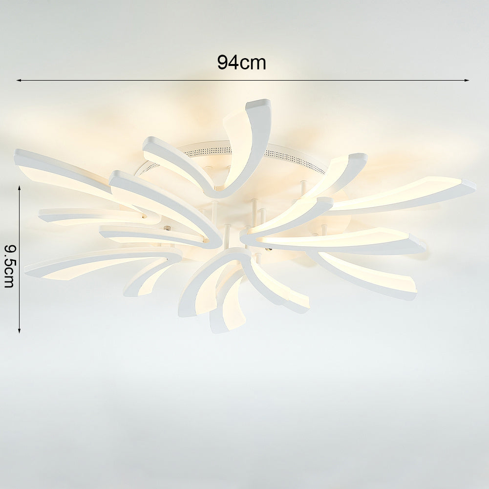 Unique V-Shaped LED Semi Flush Ceiling Light