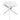 90 cm round glass dining table with 3 straight legs and chrome cross base