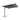Cantilever square garden parasol, dark canopy with solar LED string lights along frame