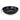 Matte black round ceramic vessel sink basin, 40 cm, with central drain opening