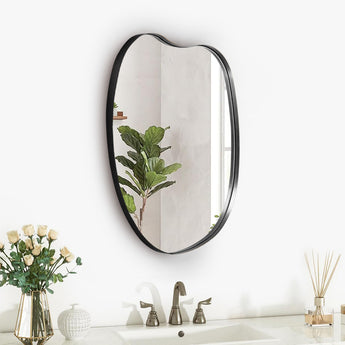 47.5cm W Irregularly Metal Framed Wall Mirror Decorative