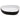 Ceramic vessel sink, white interior with round center drain opening and black exterior
