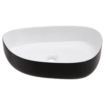 Premium Ceramic Sink with Stainless Steel Pop-upand Mounting Ring Bathroom Sinks Living and Home 