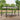 Adjustable aluminium pergola with light gray waterproof canopy and scalloped valance, black frame.