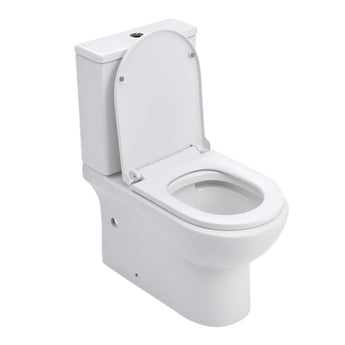 2-Piece Elongated Toilet with Dual Flush, White