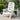 White Outdoor Foldable Garden Lounger Recliner with Wheels