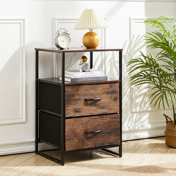 45cm W Wooden Storage Cabinet with Two Drawers