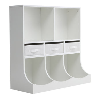 91cm W 3-Tier Open Style Storage Cabinet, White