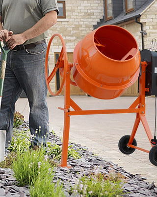 Electric Portable Cement Concrete Mixer with Wheels Living and Home 