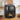 Digital air fryer with LCD screen, black body, front viewing window and handle