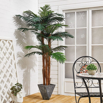 Artificial Palm Tree with Polyester Material and Bendable Stems Artificial Plants Living and Home 