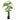 Artificial tropical tree, 160 cm height, green leaves on faux bamboo stems in black pot