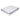 King hybrid mattress with white quilted top, gray sides, and black edge piping