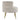 Cream teddy accent chair with stacked back cushions and gold tapered legs