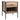 Industrial nightstand front with drawer and open cubby storage, rustic wood and black