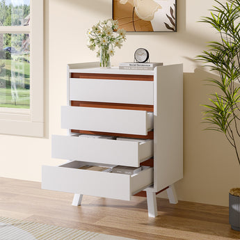 60cm W 4-Tier White Storage Cabinet