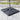 Black cantilever umbrella stand set: four fillable base panels with central pole mount